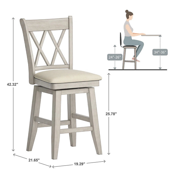 Fortville Counter Stool  Wooden Bazar