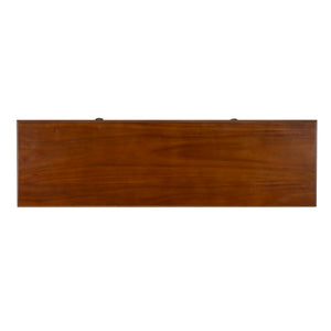 2-Drawer Console Table with Lower Display Shelf for Entryway & Living Room  Wooden Bazar
