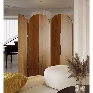 French Antique White Cedar Wood Folding Room Divider  Wooden Bazar