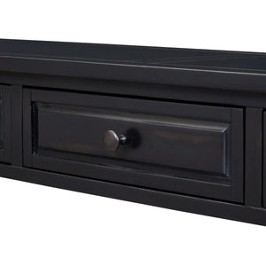 Long 3-Drawer Console Table in Espresso Finish for Entryway or Living Room  Wooden Bazar