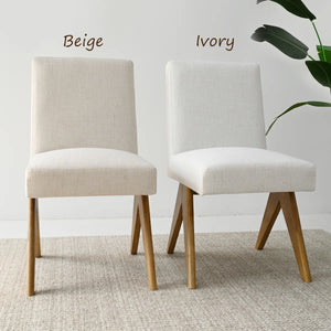 Dining Table Sets With 52'' Round Table & 4 Upholstered Solid Wood Chairs