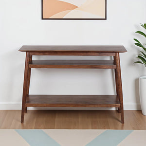 Grendon  Solid Wood Farmhouse Console Table  Wooden Bazar