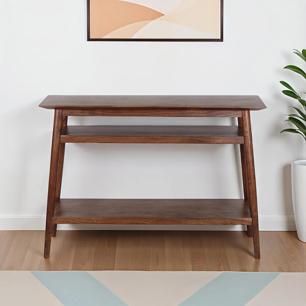 Grendon  Solid Wood Farmhouse Console Table  Wooden Bazar