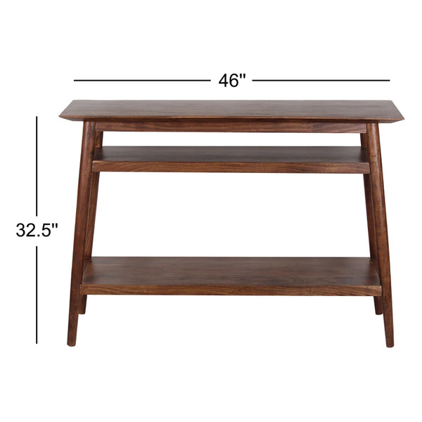 Grendon  Solid Wood Farmhouse Console Table  Wooden Bazar