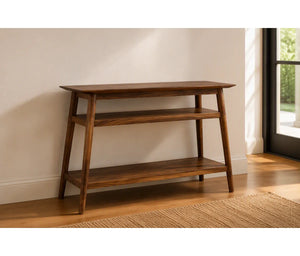 Grendon  Solid Wood Farmhouse Console Table  Wooden Bazar