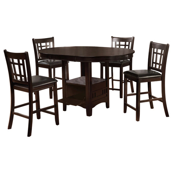 Oval Counter Height Dining Set Espresso - Wooden bazar