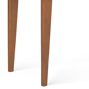 Solid Wood Mid-Century Modern Sofa Table with 3 Drawers and Tapered Legs  Wooden Bazar