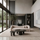 Heavner - Contemporary Beige Fabric 4-seat Sofa  Wooden Bazar