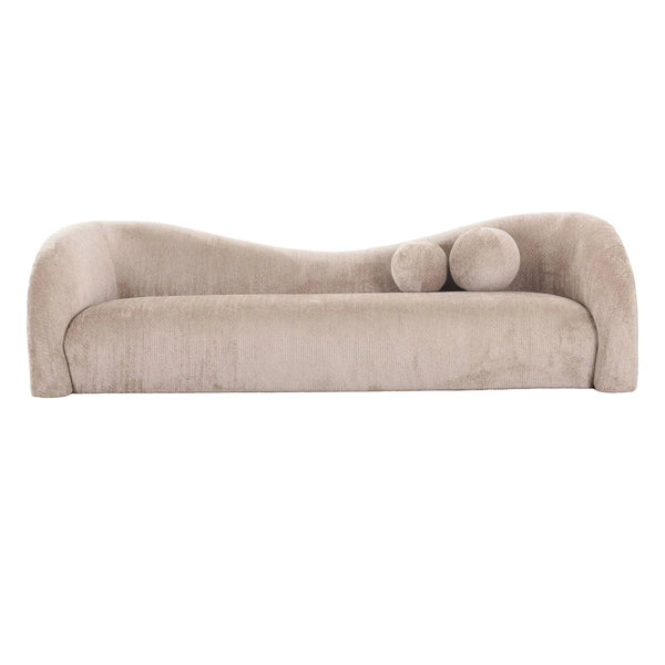 Heavner - Contemporary Beige Fabric 4-seat Sofa  Wooden Bazar