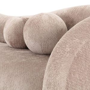Heavner - Contemporary Beige Fabric 4-seat Sofa  Wooden Bazar