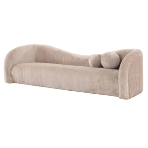 Heavner - Contemporary Beige Fabric 4-seat Sofa  Wooden Bazar