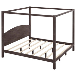 Kevilox Modern Canopy Bed - Wooden Bazar