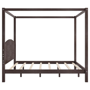 Kevilox Modern Canopy Bed - Wooden Bazar