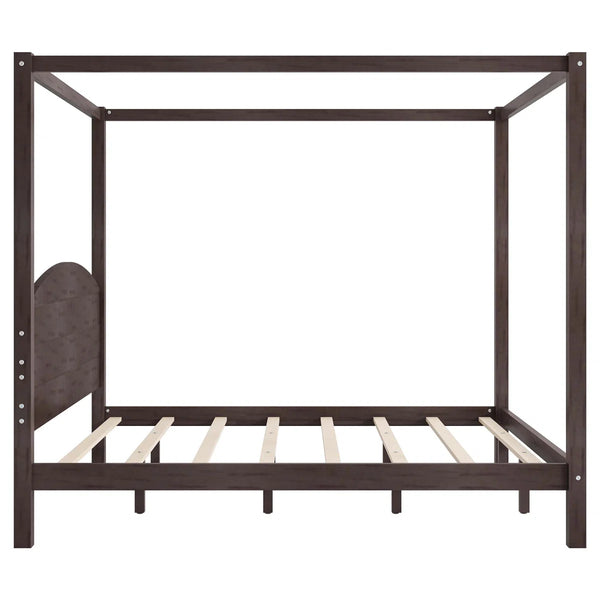 Kevilox Modern Canopy Bed - Wooden Bazar