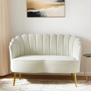 Velvet Loveseat Wooden Bazar
