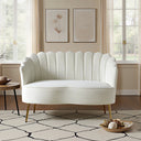 Velvet Loveseat Wooden Bazar