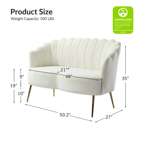 Velvet Loveseat Wooden Bazar