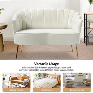 Velvet Loveseat Wooden Bazar