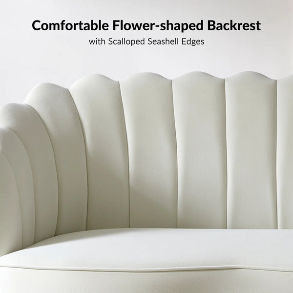 Velvet Loveseat Wooden Bazar