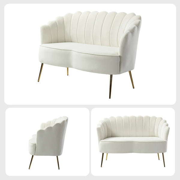 Velvet Loveseat Wooden Bazar