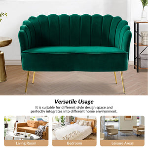 Velvet Loveseat Wooden Bazar