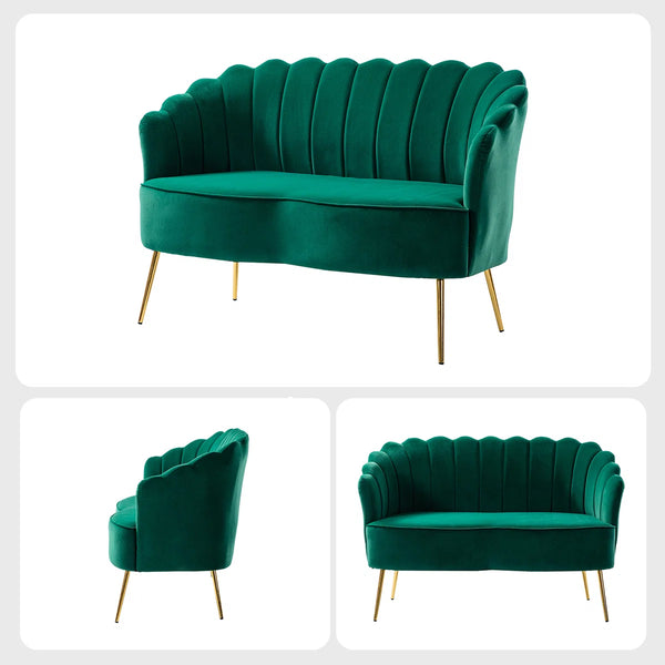 Velvet Loveseat Wooden Bazar
