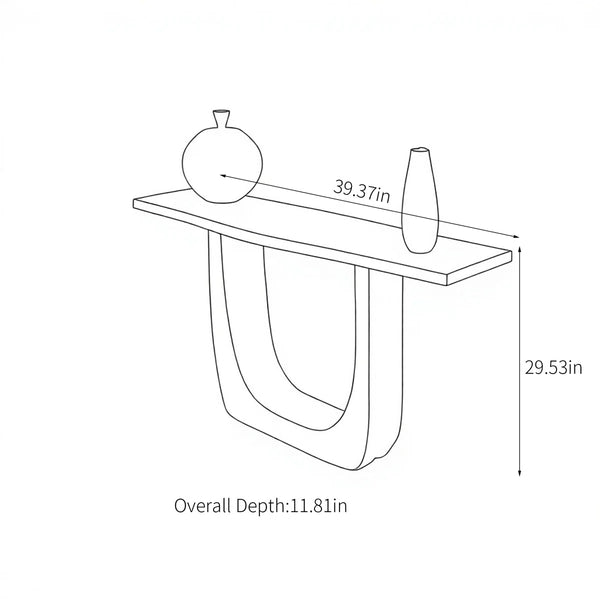 Hewitt Console Table for Entryway, Hallway & Living Room | Modern Accent Table  Wooden Bazar