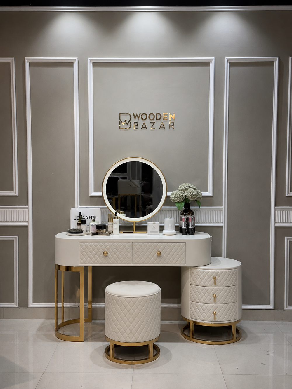 Wooden Bazar Flutura Vanity Dressing Table With Mirror Modern Dressing Table Designs For Bedroom
