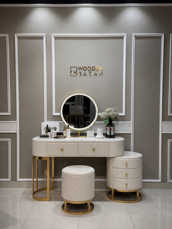 Wooden Bazar Flutura Vanity Dressing Table with mirror modern dressing table designs for bedroom