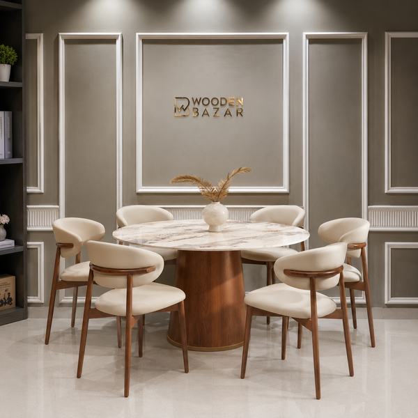 Luxurious Marble Top Dining Set
