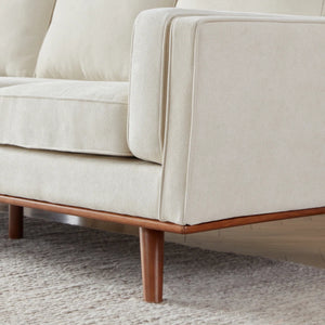 Stunner Upholstered 3 Seater Sofa - Wooden bazar
