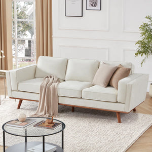 Stunner Upholstered 3 Seater Sofa - Wooden bazar