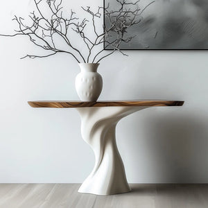Italian-Style Luxury Console Table with Creative Modern Design for Entryway & Living Room  Wooden Bazar