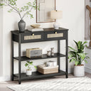 Console Table with Storage Drawers  Wooden Bazar