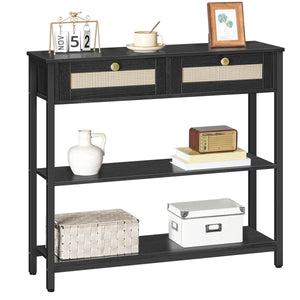 Console Table with Storage Drawers  Wooden Bazar