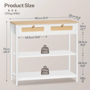Console Table with Storage Drawers  Wooden Bazar