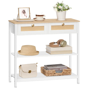Console Table with Storage Drawers  Wooden Bazar