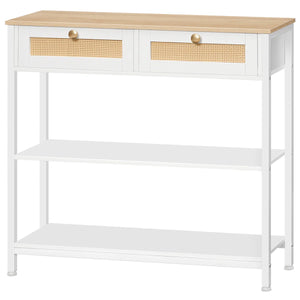 Console Table with Storage Drawers  Wooden Bazar