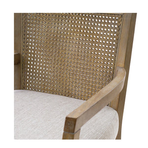 Jennette Reclaimed Natural Solid Wood Counter Stool with Cane Back  Wooden Bazar