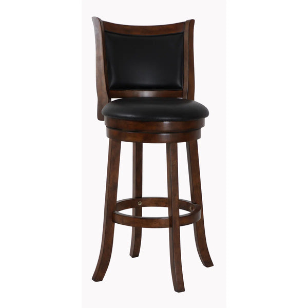 Jeven Swivel Upholstered Counter Stool  Wooden Bazar