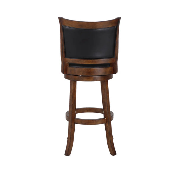 Jeven Swivel Upholstered Counter Stool  Wooden Bazar