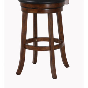 Jeven Swivel Upholstered Counter Stool  Wooden Bazar