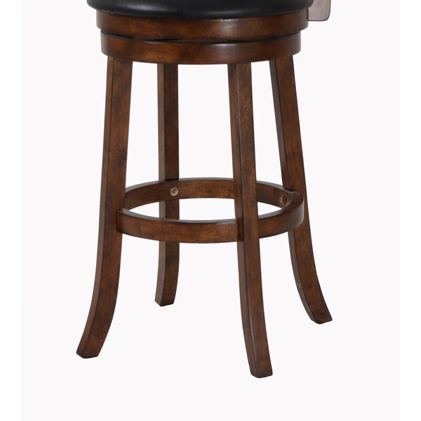 Jeven Swivel Upholstered Counter Stool  Wooden Bazar