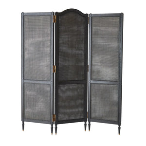 Josephine Room Divider Screen in Bleached Oak Finish   Wooden Bazar