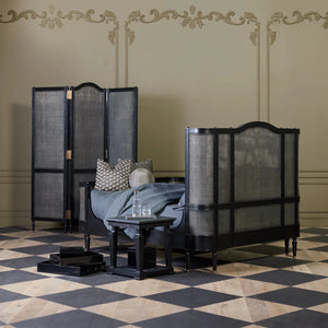 Josephine Room Divider Screen in Bleached Oak Finish   Wooden Bazar