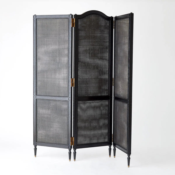 Josephine Room Divider Screen in Bleached Oak Finish   Wooden Bazar