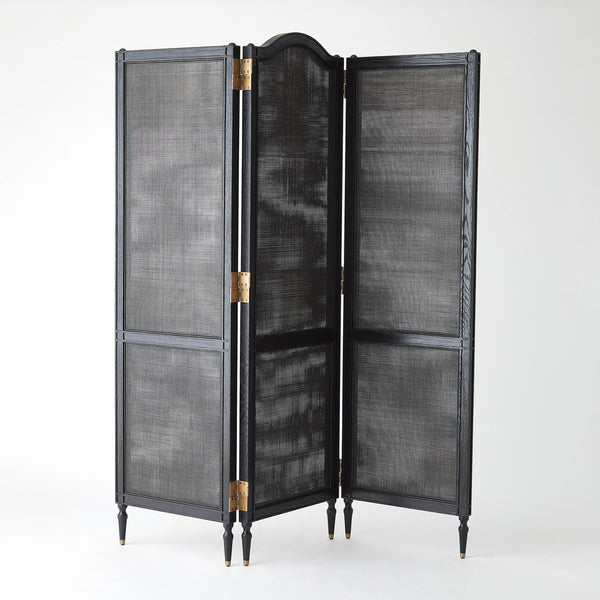 Josephine Room Divider Screen in Bleached Oak Finish   Wooden Bazar