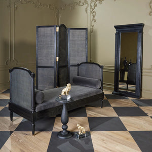 Josephine Room Divider Screen in Bleached Oak Finish   Wooden Bazar