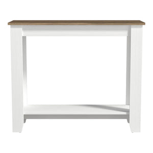 Transitional Console Table with Open Lower Shelf  Wooden Bazar