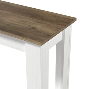 Transitional Console Table with Open Lower Shelf  Wooden Bazar
